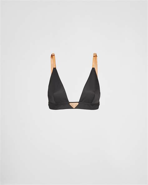 prada triangle bra|PRADA .